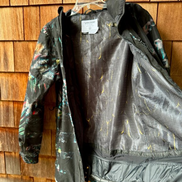 EUC VOLCOM Hooded SID Lightweight Zip Front Snowboard Jacket in Men's Small - Picture 8 of 11